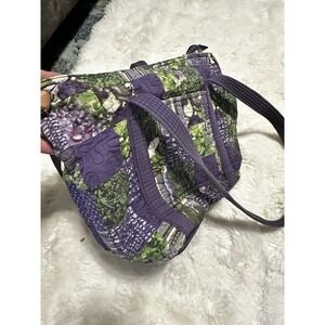 Donna Sharp Quilted Handbag Purse Green Purple  Patchwork Boho